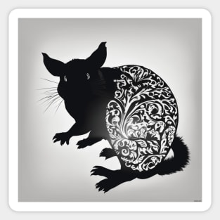 Chinchillas Shadow Silhouette Anime Style Collection No. 6 Sticker